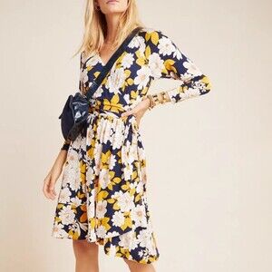 ANTHROPOLOGIE MAEVE Dress Angelique‎ Wrap Dress MEDIUM